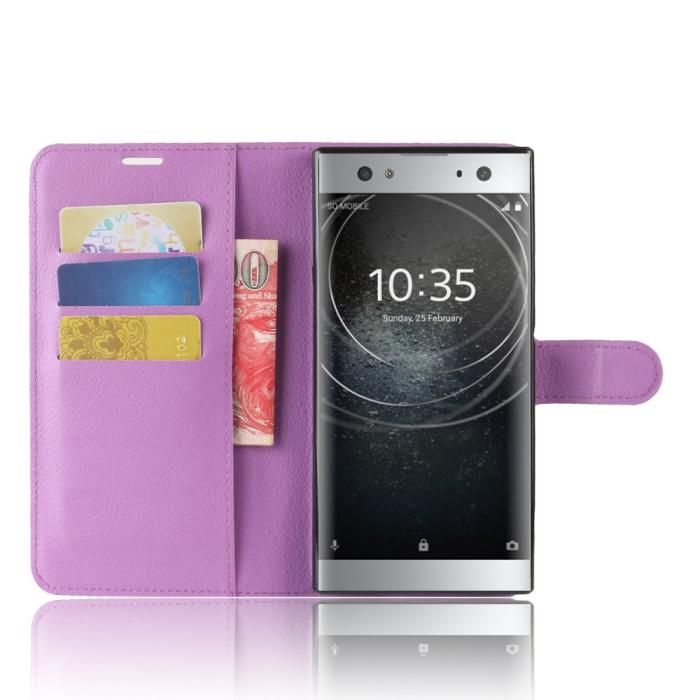 Bild 4,  Sony Xperia XA2 Ultra - Litchi Plånboksfodral - Lila