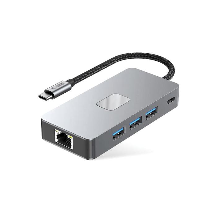 Bild 2, Tech-Protect Tech-Protect 9in1 USB-C Hub - USB-C/USB 3.0/2.0/HDMI/SD/TF/RJ45