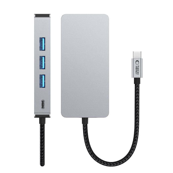 Bild 6, Tech-Protect Tech-Protect 9in1 USB-C Hub - USB-C/USB 3.0/2.0/HDMI/SD/TF/RJ45