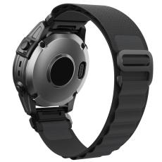  Klockarmband 26 mm Justerbart Nylon Svart