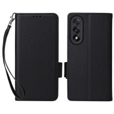  OnePlus Nord 5 5G Fodral Litchi L&auml;der Svart