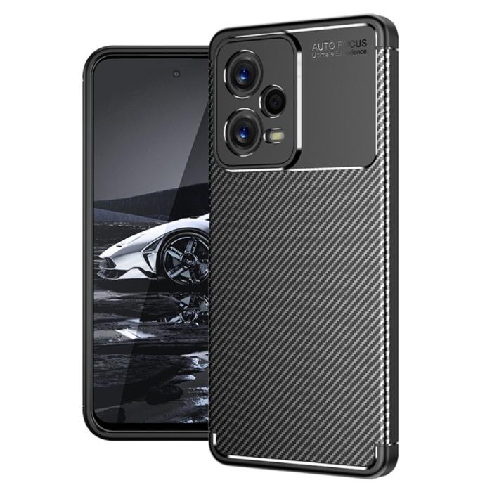 Bild 3,  Xiaomi Redmi Note 12 Pro 5G Skal Kolfiber Textur Svart