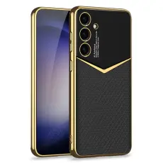 GKK GKK Galaxy S24 Skal L&auml;der Hybrid Electroplate Kolfiber
