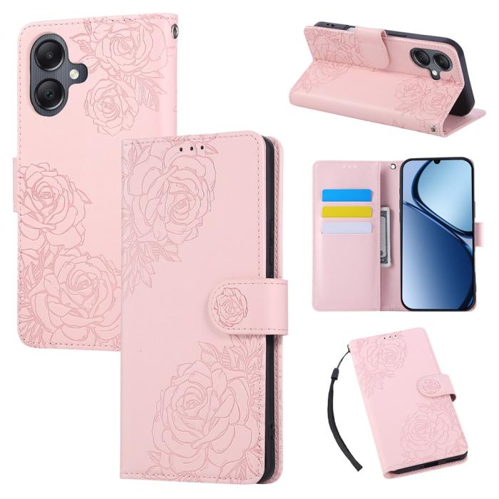 Bild 6,  Samsung Galaxy A07 Fodral Med Tryck Blommor Roséguld
