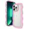  iPhone 15 Pro Skal Wavy Hybrid Transparent/Rosa