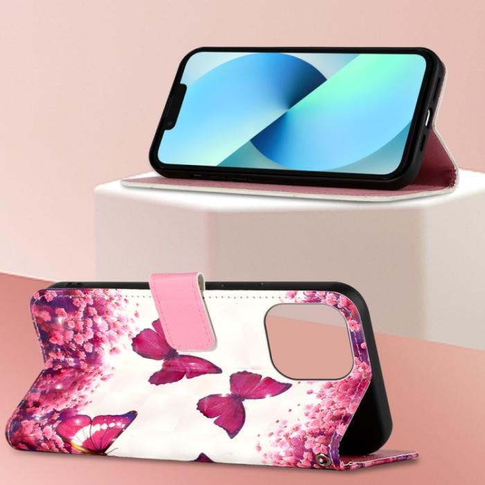 Bild 3,  iPhone 14 Pro Fodral Med Tryck Rosa Fjäril
