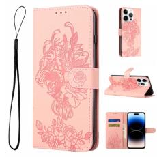  iPhone 14 Pro Fodral Tiger Tryck Ros&eacute;guld