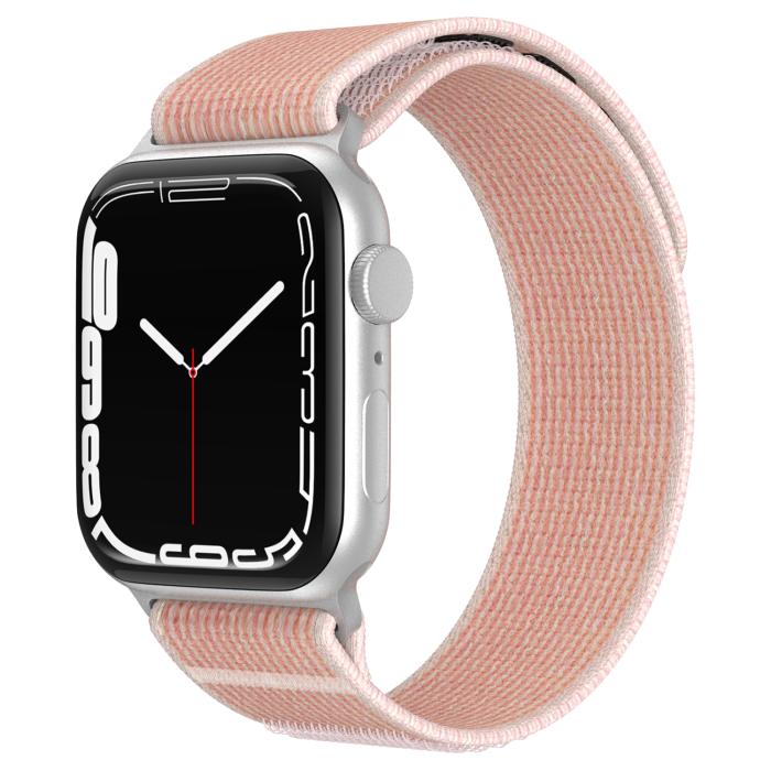 Bild 2, ColorPop Apple Watch 42/44/45/46/49 mm Armband Nylon Trail Loop Rosa