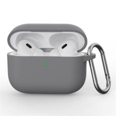  AirPods Pro 3 Skal Med Karbinhake Silikon Gr&aring;