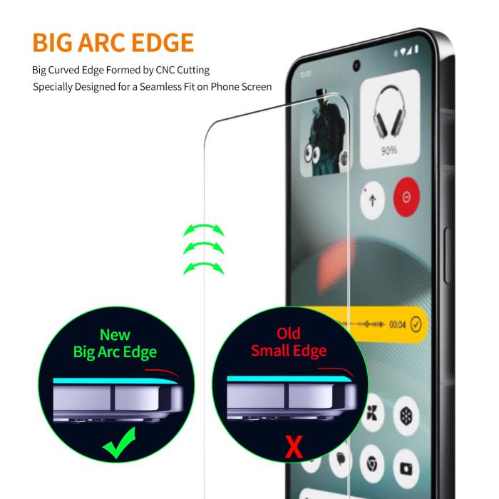 Bild 4, ENKAY ENKAY Nothing Phone 3a Lite 2-PACK Skärmskydd Härdat Glas