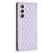 BINFEN BINFEN Galaxy S24 Fodral Diamond Flip Läder Lila