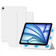  iPad Air 13 2026-2024 2in1 Magnetiskt Fodral Vit