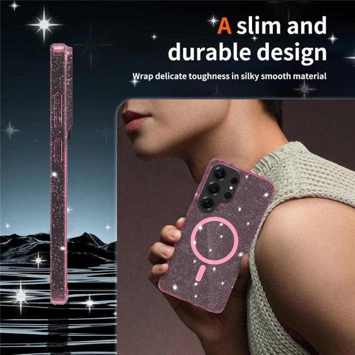 Bild 6,  Samsung Galaxy S26 Ultra Skal MagSafe Glitter Rosa