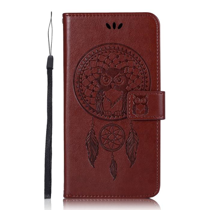 Bild 2,  Samsung Galaxy S22 Plus Fodral Owl Dreamcatcher Brun