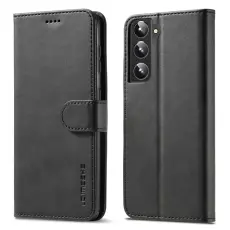 LC.IMEEKE LC.IMEEKE Samsung Galaxy S22 Plus Fodral L&auml;der Svart