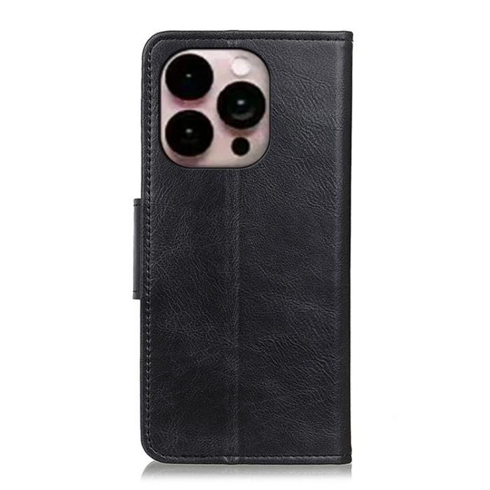 Bild 3,  iPhone 14 Pro Max Fodral Crazy Horse Läder Svart