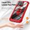  iPhone 15 Pro Max Skal Ring Shockproof Hybrid Röd