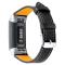  Äkta Läder Armband Fitbit Charge 3 / 4 Svart