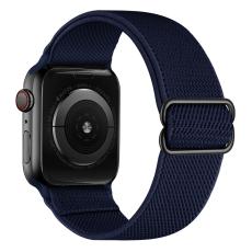  Nylon Armband Justerbart Apple Watch 42/44/45/46/49 mm M&ouml;rk Bl&aring;