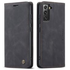 CASEME CASEME Samsung Galaxy S22 Plus Fodral Retro L&auml;der Svart