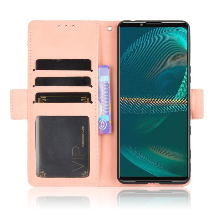Bild 5,  Sony Xperia 5 III Fodral Avtagbart Kortfodral Ljus Rosa