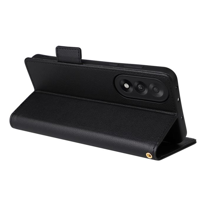 Bild 4,  OnePlus Nord 5 5G Fodral Litchi Läder Svart