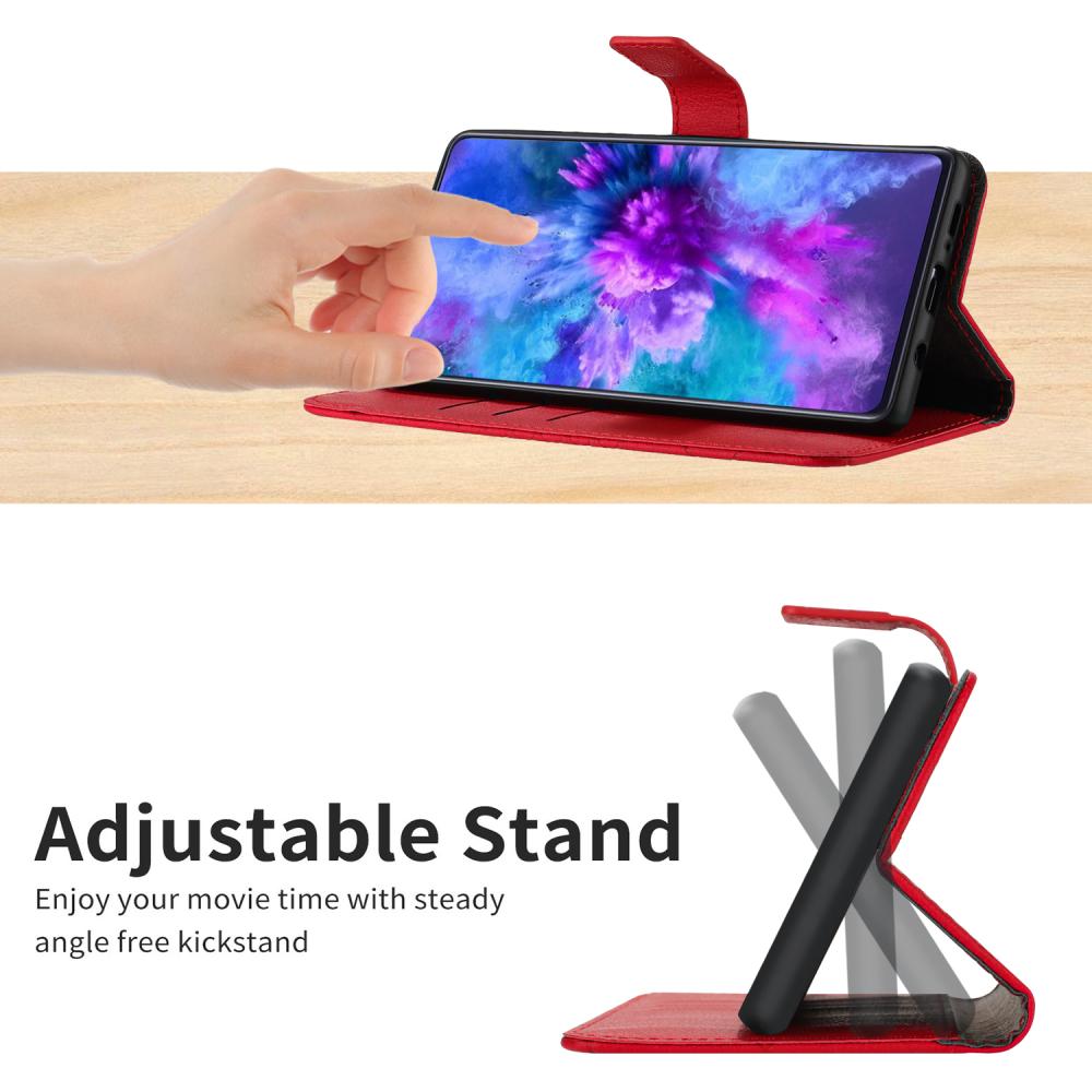  Samsung Galaxy A57 5G Fodral Läder Rhombus Röd