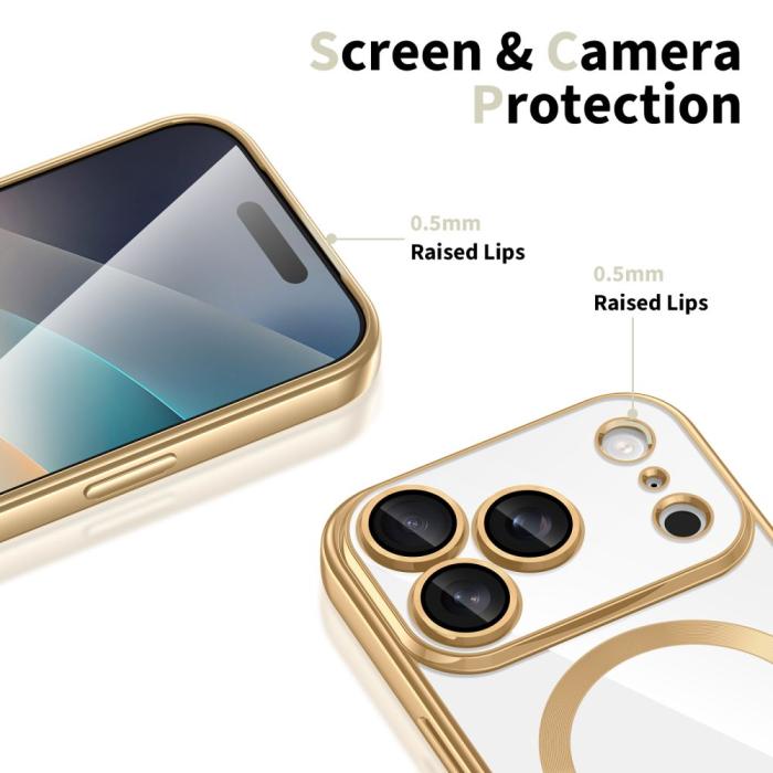 Bild 3, Tech-Protect Tech-Protect iPhone 17 Pro Skal MagSafe MagFlex Shiny Gold