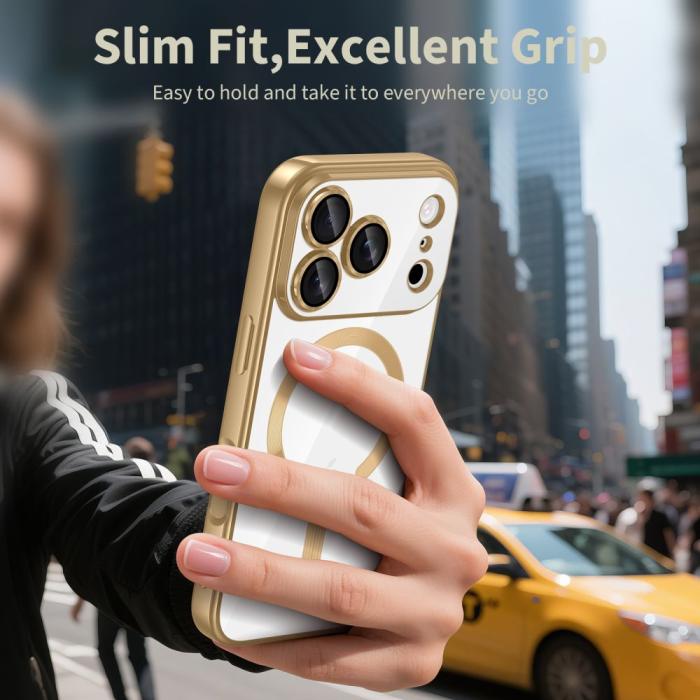 Bild 4, Tech-Protect Tech-Protect iPhone 17 Pro Skal MagSafe MagFlex Shiny Gold