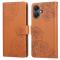 Samsung Galaxy A07 Fodral Med Tryck Blommor Brun