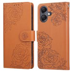  Samsung Galaxy A07 Fodral Med Tryck Blommor Brun