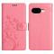  Google Pixel 10a Fodral Med Blommigt Tryck Rosa