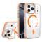  iPhone 17 Pro Max Skal MagSafe Kickstand Transparent / Orange
