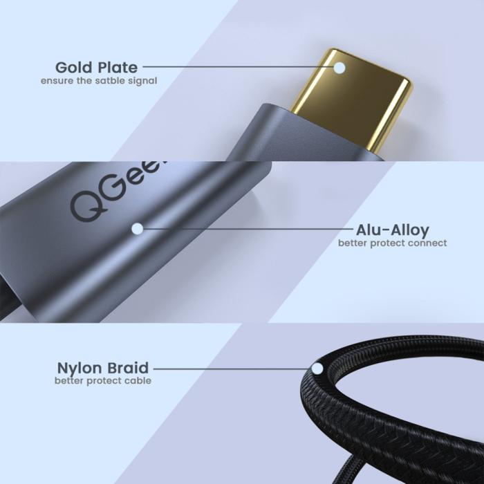 Bild 4,  USB-C Thunderbolt3 till DisplayPort Hona Adapter 4K 60Hz Blå
