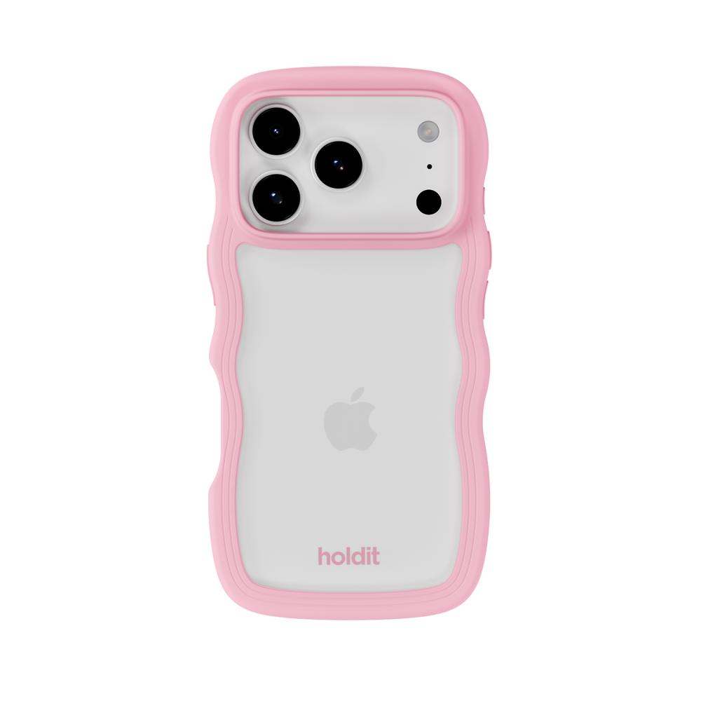 holdit holdit iPhone 17 Pro Mobilskal Wavy Pink/Transparent