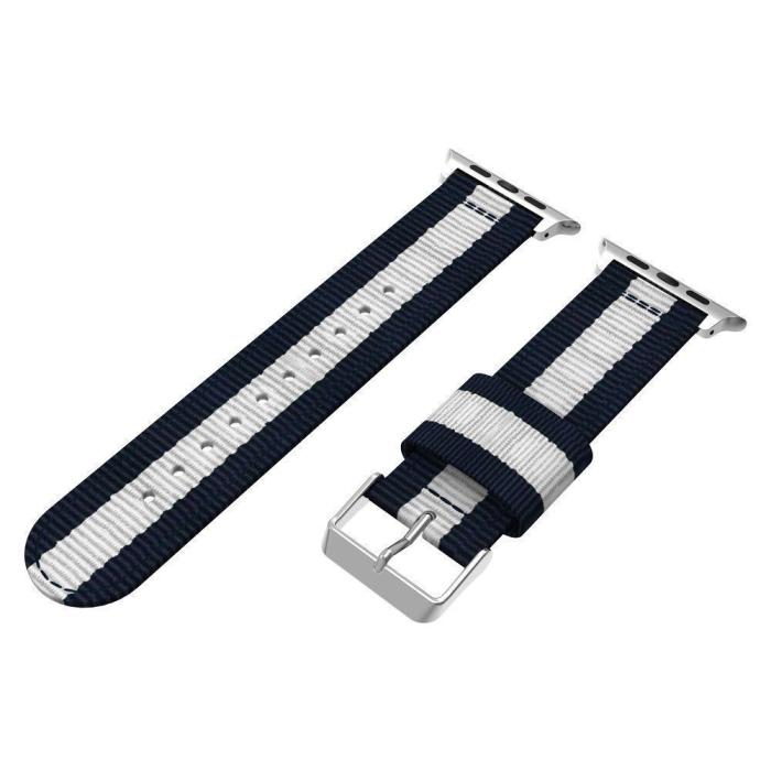 Bild 5,  Nylon Armband Med Vertikal Design Apple Watch 42/44/45/46/49 mm