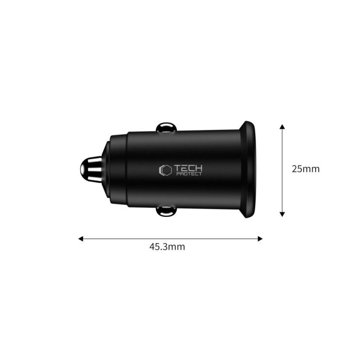 Bild 3, Tech-Protect Tech-Protect 35W PD QC USB-C / USB-A Billddare Svart