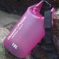 10L Genomskinlig Dry Bag Vattent&auml;t Sj&ouml;s&auml;ck / Packp&aring;se Rosa