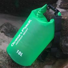  10L Genomskinlig Dry Bag Vattent&auml;t Sj&ouml;s&auml;ck / Packp&aring;se Gr&ouml;n