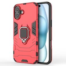  iPhone 16 Plus Skal Hybrid Armor Ring R&ouml;d