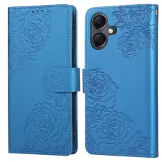  Samsung Galaxy A07 Fodral Med Tryck Blommor Bl&aring;