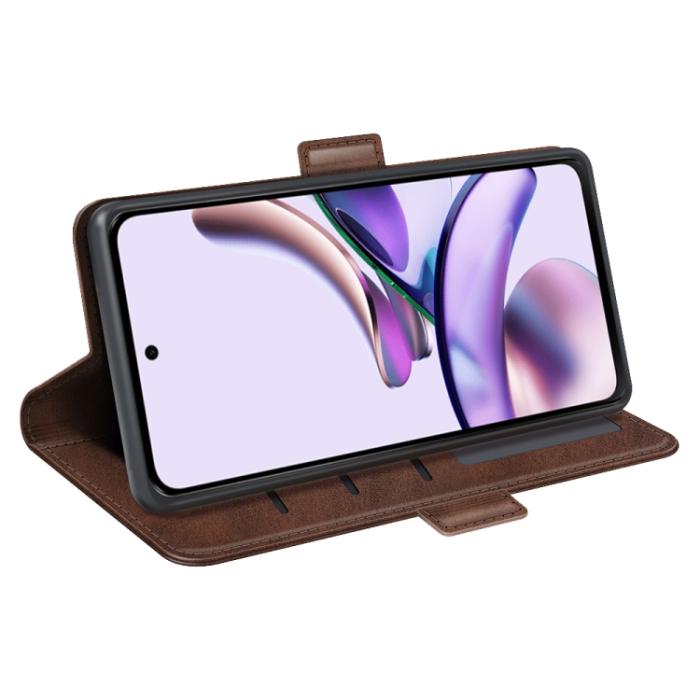 Bild 5,  Motorola Moto E13 Fodral Magnetisk Stängning Brun