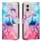  Motorola Moto G73 5G Fodral Marmor Rosa/Lila