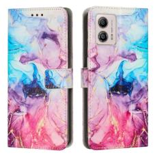  Motorola Moto G73 5G Fodral Marmor Rosa/Lila