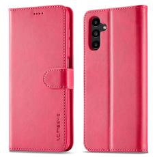 LC.IMEEKE LC.IMEEKE Samsung Galaxy A04s / A13 5G Fodral L&auml;der R&ouml;d/Rosa