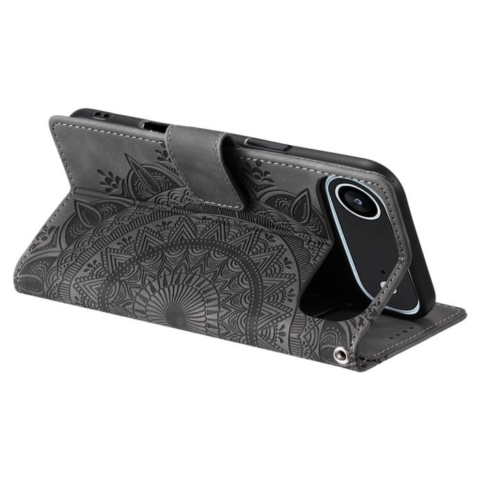 Bild 4,  iPhone Air Fodral Mandala Läder Grå