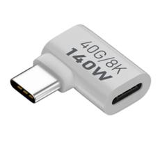 140W USB 3.1 USB-C Hane till USB-C Hona Adapter 8K 40Gbps Vit