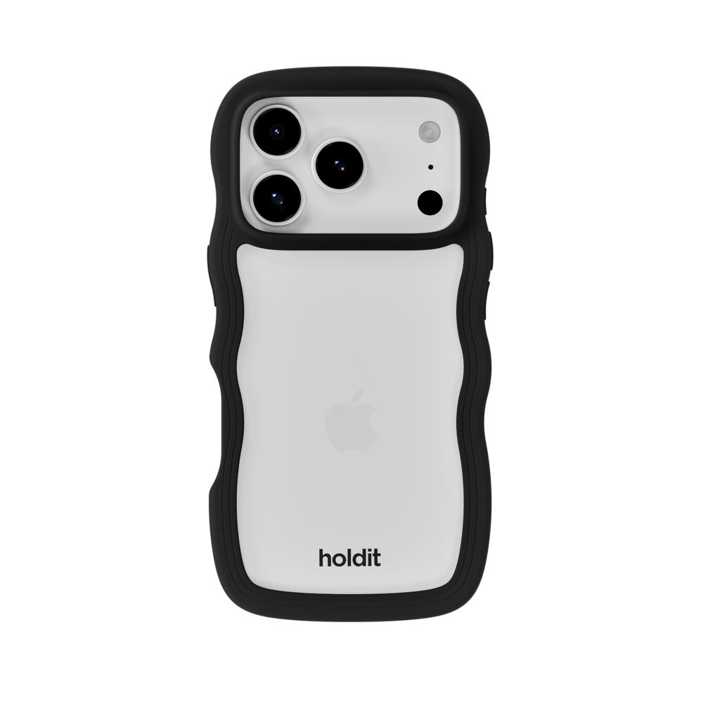 holdit holdit iPhone 17 Pro Mobilskal Wavy Black/Transparent