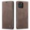CASEME iPhone 13 Pro - CASEME Retro Läder Fodral - Mörk Brun