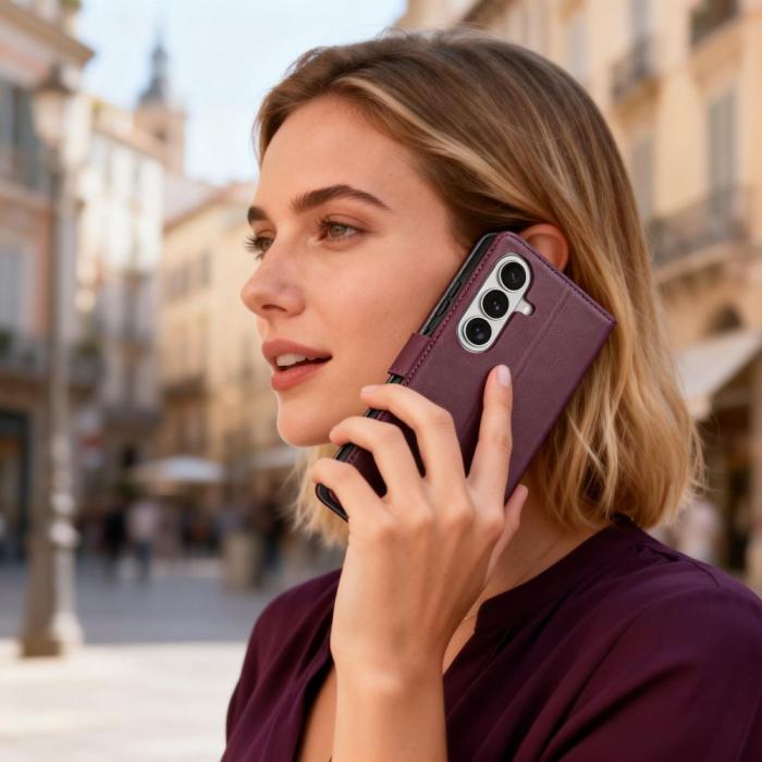 Bild 5, Tech-Protect Tech-Protect Galaxy A37 / A36 / A56 Fodral Läder Mulberry